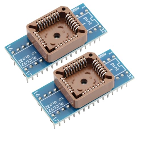 PLCC32 auf DIP32 Hochwertiger Sockel Konvertersockel USB Universal Programmer IC Adapter BIOS-Testsockel PLCC 32-polig (2er-Pack)