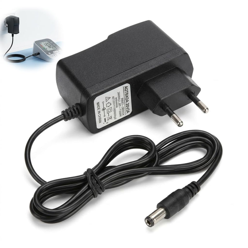 6 V Power Supply Charger Blood Pressure Monitor Compatible with Omron, Replacement AC Adapter with 1.5 m Cable, for M2 M3 M3 Comfort M4 M5 M6 M7 Series, Including M500 M700 M8 M9 X3 X4, for Home and