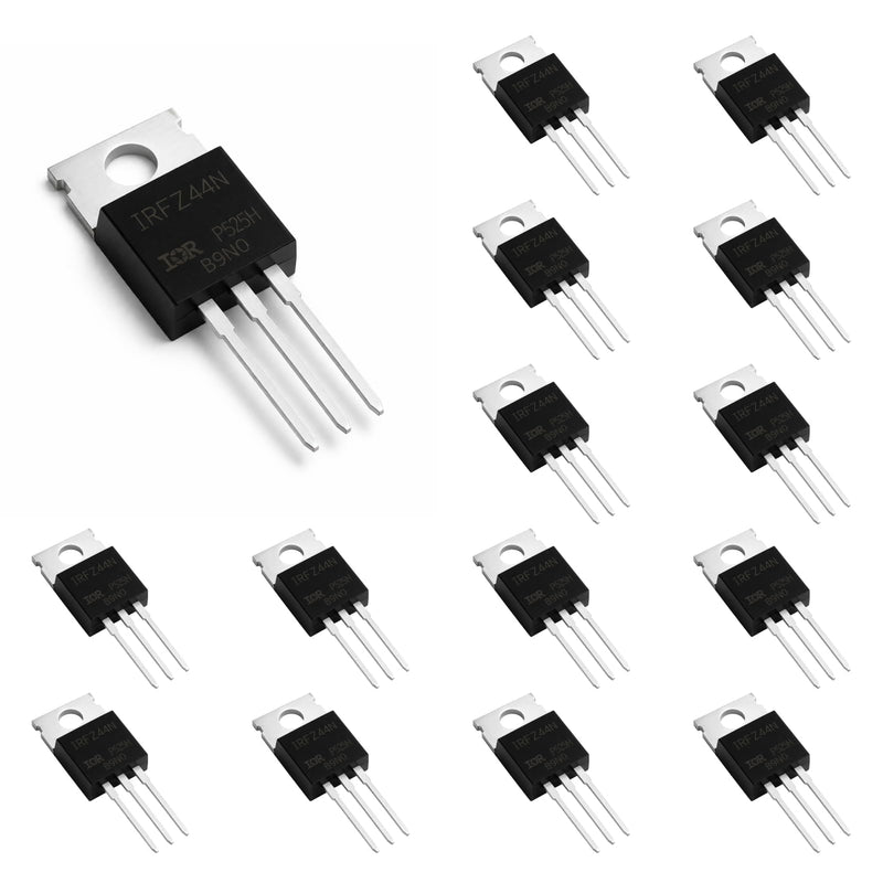 IRLZ44N MOSFET N-Channel 55V 47A TO-220AB Transistor, Power Mosfet Set for Electronics Projects, Circuit, Arduino, DIY Control, Rectifier & Switch, MOSFET Module Replacement | Hohe Effizienz & Pwm-Regelung für Motoren/Netzteile. Kompatibel mit IRLZ44N-...