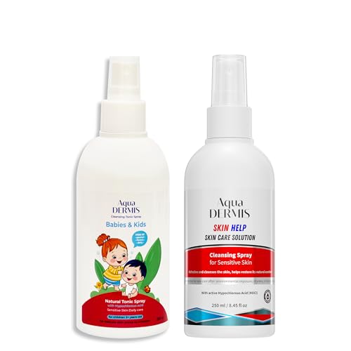 HOCl Family Pack for Sensitive Skin 2 x 250ml | Babies & Kids + Skin Help, electroactivated, alcohol-free, fragrance-free, for everyday use of the whole family