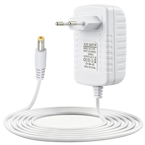12V 3A Power Supply Charger for AVM Fritz!Box Router 7590 AX, 7530 | For 7490, 7510, 7430, 7390, 7690, 7540, 6690, 6660, 6670, 6490 and Telekom Speedport Smart Router, plug 5.5 x 2.5 mm, 1.5 m