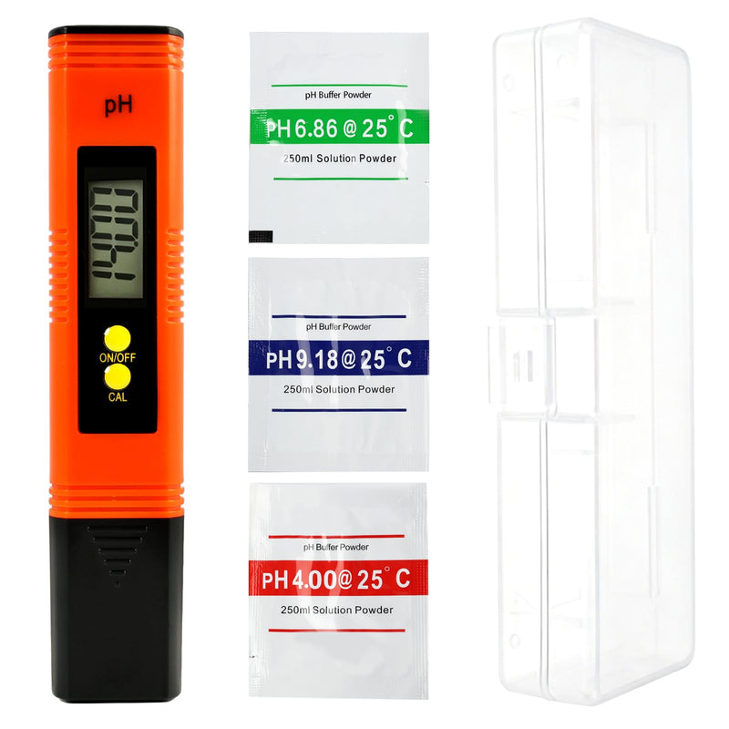 pH Meter Digital PH Value Meter PH Water Quality Tester Portable 0.00-14.00 pH Tester with LCD Display, High Accuracy ±0.01, Automatic Calibration, Ideal for Drinking Water, Pools, Aqua