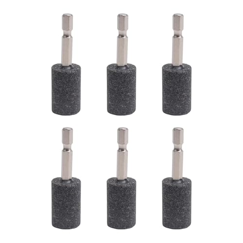 8 Piece Cylinder Whetstone - 1/4 Hex Shank Grinding Stone Mounted Grinding Tip for Rotary Drilling Tools (20mm)