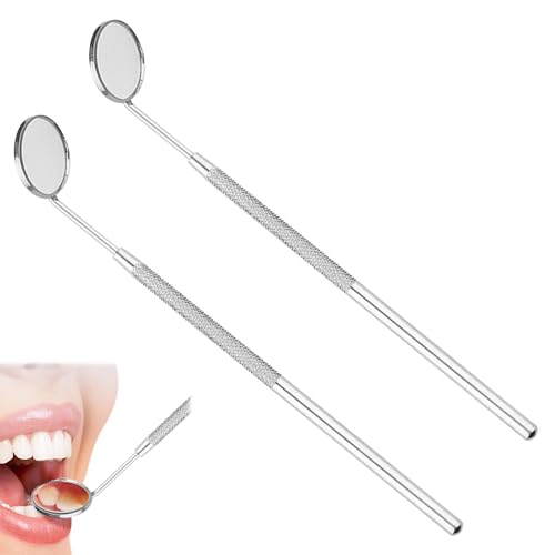 Dental Mouth Mirror Set, Inspection Mirror for Tooth Control, Oral Care Tool, Extension Tool, Silver
