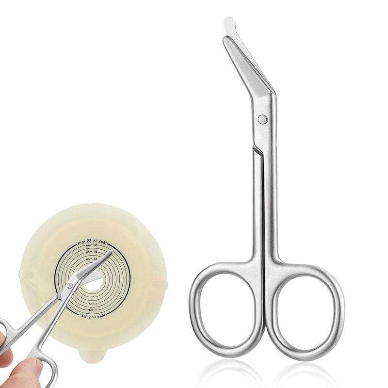 Ostomy Accessories Bag Scissors 1 Piece Blunt Round Tip Stainless Steel 110 mm Silver Colostomy Care