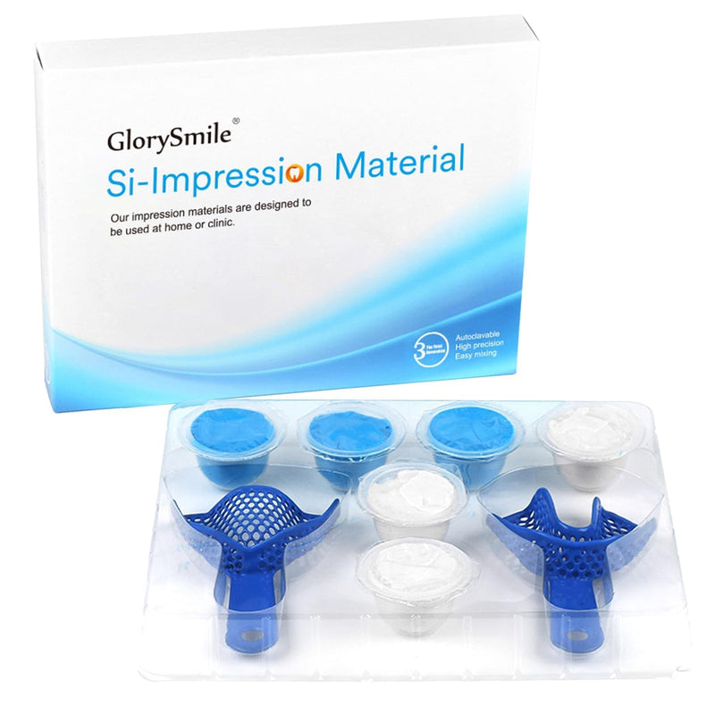 Dental Impression Tray, Dental Impression Kit, Reusable, High Quality and Robust for Dental Practice and Home Use, Pack of 2
