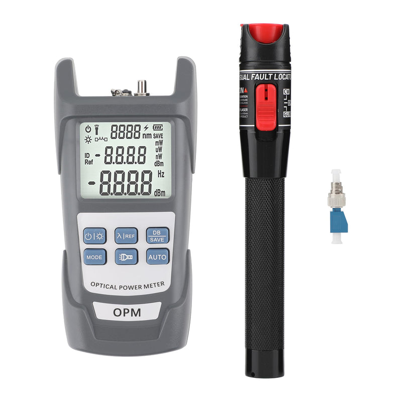 FTTH Fibre Optic Tool Kit, Fibre Optic Power Meter, 70 ~ + 10 dBm Optical Power Meter and Fibre Optic Test 50KM 50MW Visual Fault Locator (OPM+VFL) OPM+VFL