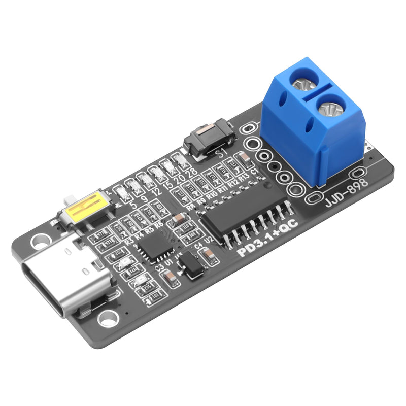USB-C PD3.1 Voltage Release Module with Shutdown Memory, Manual/Automatic Dual Mode, Adjustable Voltage 5V/9V/12V/15V/20V/28V, 140W, for PD/QC/FCP/AFC