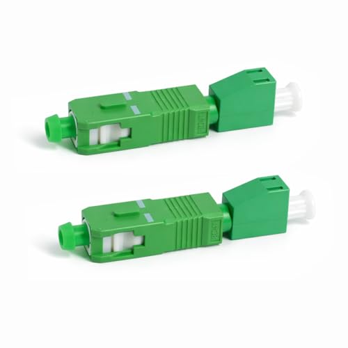 Pack of 2 SC/APC to LC/APC Fibre Optic Adapter Hybrid Coupling LC SC Adapter, Low Insertion Loss, Low Attenuation, Compatible with Fibre Optic Connectors, FTTH & CATV