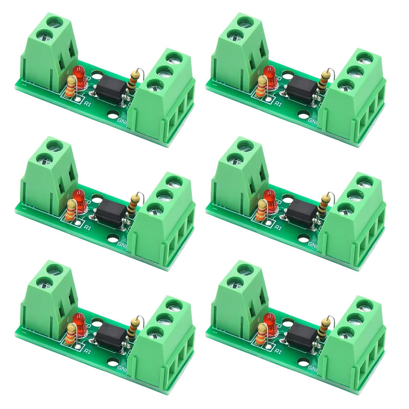 6 pieces optocoupler insulation module: EL817/PC817 12V 1 channel insulation board voltage converter adapter module, voltage current converter module