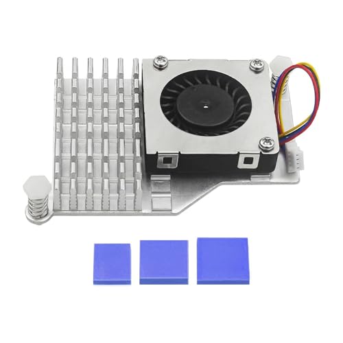 Zolara Heatsink Cooler Active Cooler (B) Compatible with Raspberry Pi 5, Active Cooling Fan, Aluminium Heatsink with Thermal Pads