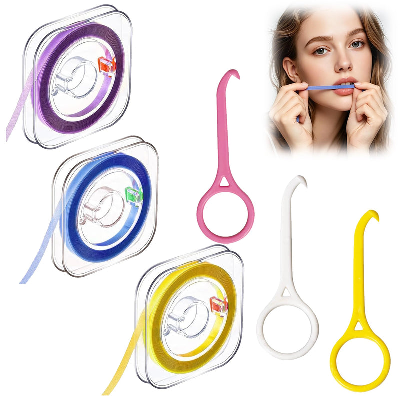 Pack of 3 Tooth Polishing Strips and 3 Aligner Removal Tools, Flossing Band for Interdental Polishing Strips for Cleaning Interdental Spaces and Tartar Removal | Flossing Band for Interdental Spaces, Polishing Strips for Cleaning Interdental Spaces...