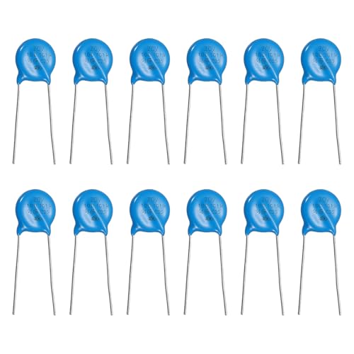 QUARKZMAN 12-piece Varistors 10D101K AC60V DC85V Round Varistor Blue | 10.5mm Diameter Radial Lead Disc Varistor, for Resistive Power Supply Industrial Plants