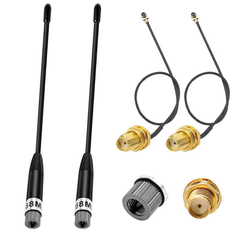 10dBi 868MHz Lora Antenna for Meshtastic Lora Long Range Soft Whip Antenna, 50Ω, VSWR <1.5, SMA Male 195mm + Cable (U.FL IPX) to SMA Female for ESP32/LoRa32 V3/LoRa32u4 II (Pack of 2)