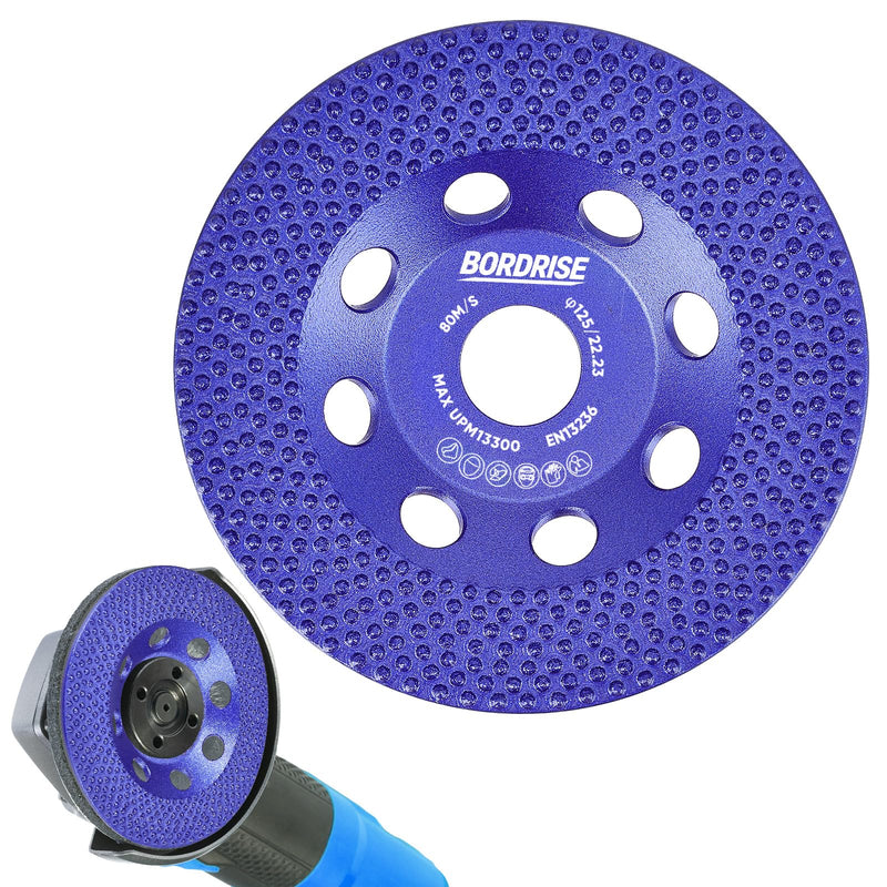 125 mm Diamond Grinding Wheel, Diamond Grinding Wheel for Concrete, Stone, Paint, Facade Paint, Diamond Disc with a Ring of Diamond Grains