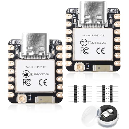 diymore 2PCS for ESP32-C6 Development Board - 2.4GHz WiFi 6, Bluetooth 5.3, Zigbee, Thread (802.15.4) for IoT Projects, Smart Home and Prototyping 2 pieces ESP32 C6