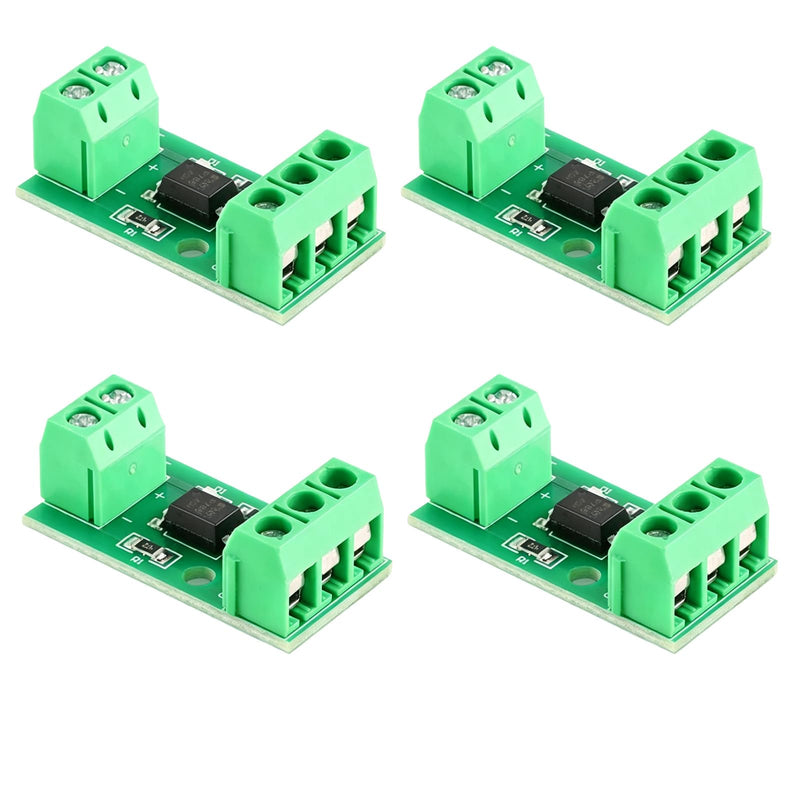 Optocoupler PC817 4 Pieces 1 Channel 3-5V | Signal transmission up to 5 kHz, compact design with screw terminals, for automation projects