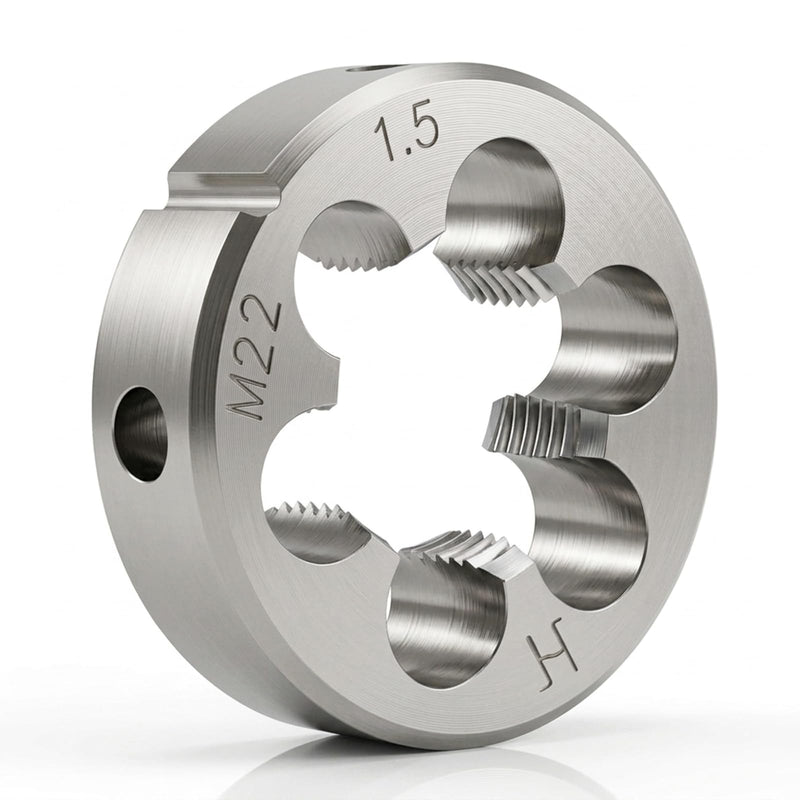 M22 x 1.5 mm Die Round Thread Cutting Die, Metric Thread Alloy Tool Steel, Right Hand Cut, Thread Repair Tool Suitable for External Thread Machining