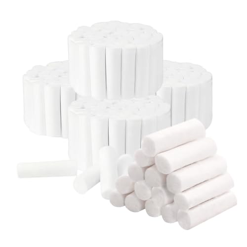 Pack of 200 Dental Cotton Rolls, Highly Absorbent Cotton Nasal Tamponade Alternative