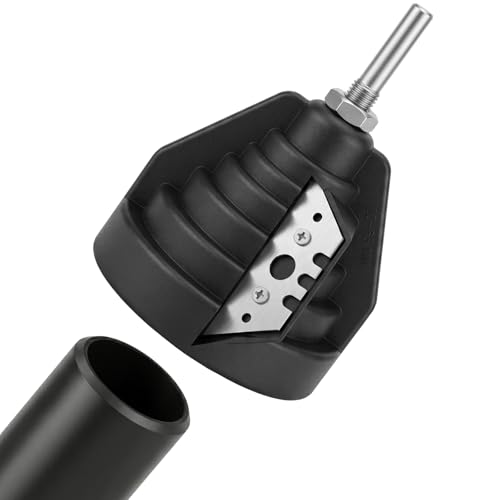 Plastic pipe chamfering tool, pipe deburrer for 20, 25, 32, 40, 50, 63 mm pipes, pipe deburring tool with drill connection, pipe milling cutter, pipe chamfering tool, pipe deburrer for PVC, PE, and PPR pipes