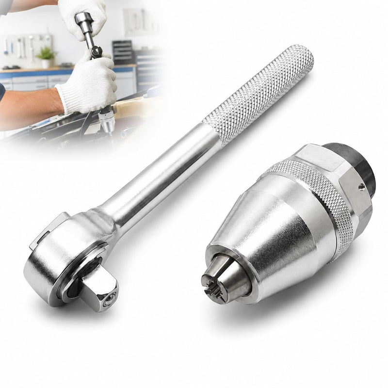 Stud Bolt Extractor Set 3/8 Inch with Ratchet | Bolt extractor, damaged and broken bolts without drilling, for 1/4 to 1/2 inch screws and bolts