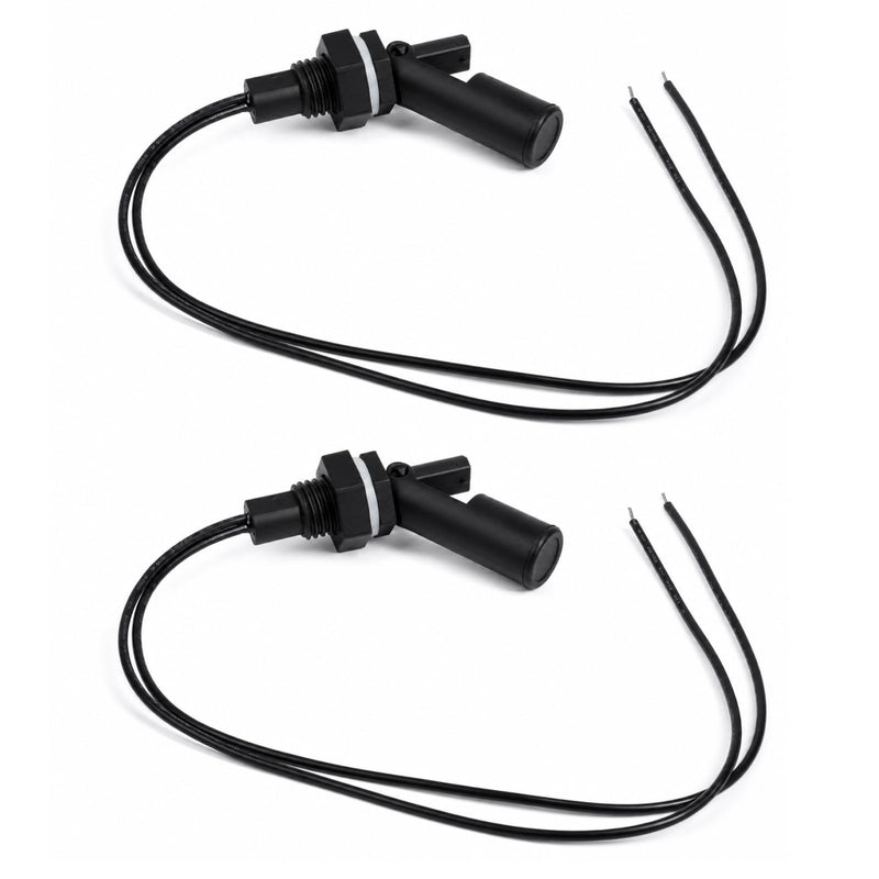 Pack of 2 Float Switch Water Level Sensor PP Side Mounted Float Switch 12V Liquid Level Sensor for Tank Aquarium Pool Container Water Control