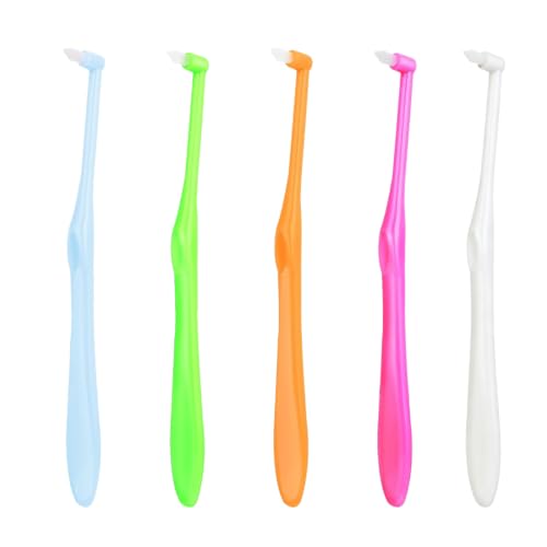 5 Stück Tuft Zahnbürste, Einbüschelbürste Kleine Zahnbürste Getuftet Weich Büschelzahnbürste Trimm Single Interdental Zwischenraum Bürste zur Detail Reinigung