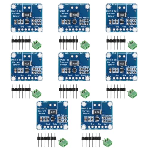 8pcs CJMCU-219 INA219 I2C Module, Bidirectional DC Current/Power Monitoring Sensor Module for Arduino and Raspberry Pi