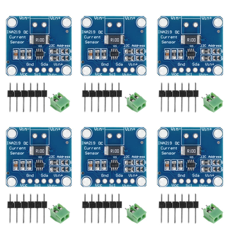 6pcs CJMCU-219 INA219 I2C Module, Bidirectional DC Current/Power Monitoring Sensor Module for Arduino and Raspberry Pi