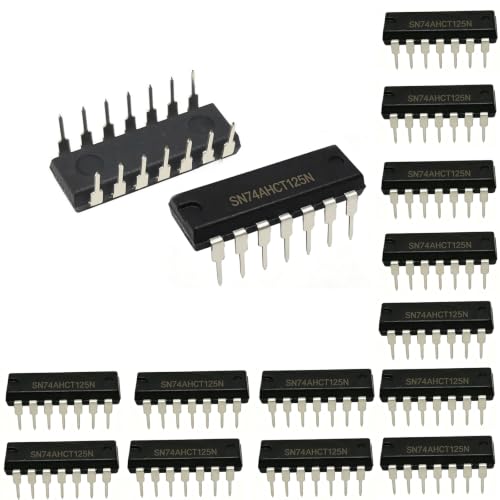 SN74AHCT125N Quadruple Bus Buffer Gate Outputs IC DIP-14 Pack of 10 | 3-state 4.5 V to 5.5 V operating voltage, high-speed CMOS logic block