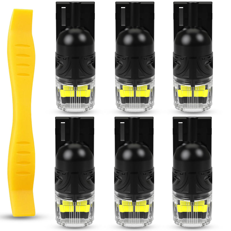 TUINCYN 501 Canbus Light Bulb 12V 6000K White for Indoor, Outdoor and Landscape Lighting Pack of 6