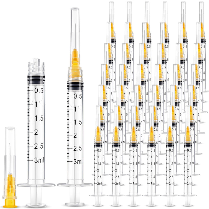 Pack of 100 3 ml/cc Plastic Tubes with Scale, Precise Liquid Dosage, Transparent Design, 25g × 16 mm, for General Applications | Transparent measuring tubes for ink, glue, oil, resin, laboratory, DIY, crafts 25g-16mm