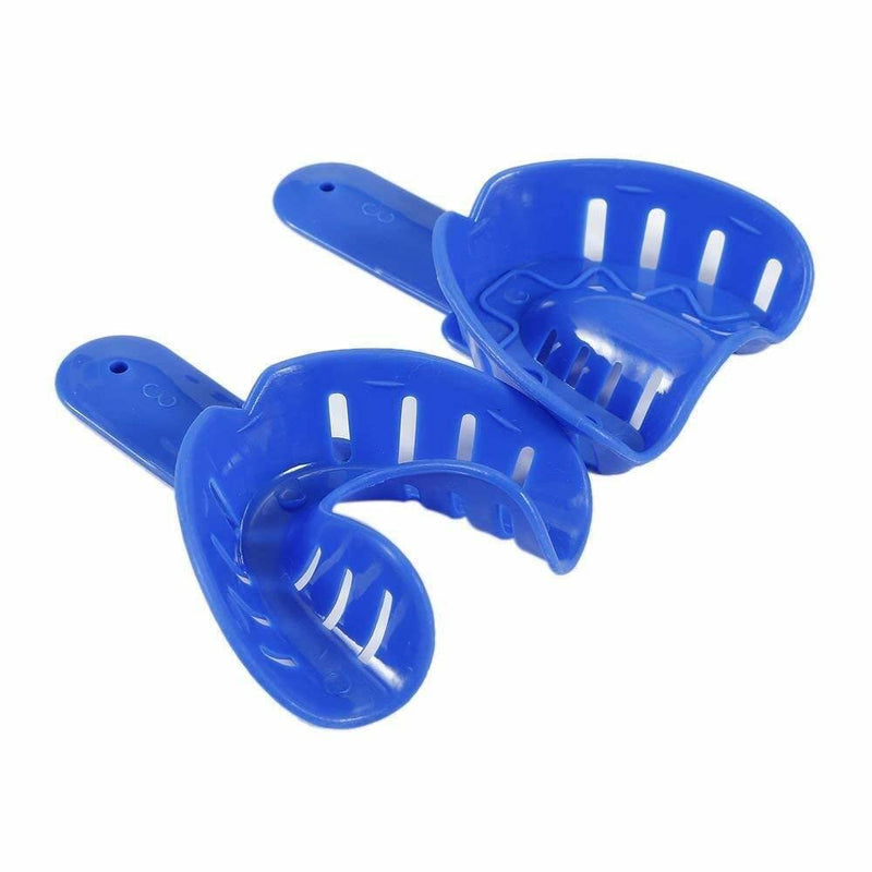 [Australia - AusPower] - Dental Impression Trays Perforated Plastic Materials Teeth Holder for Adult/Children Orthodontics Upper & Lowe 12pcs 