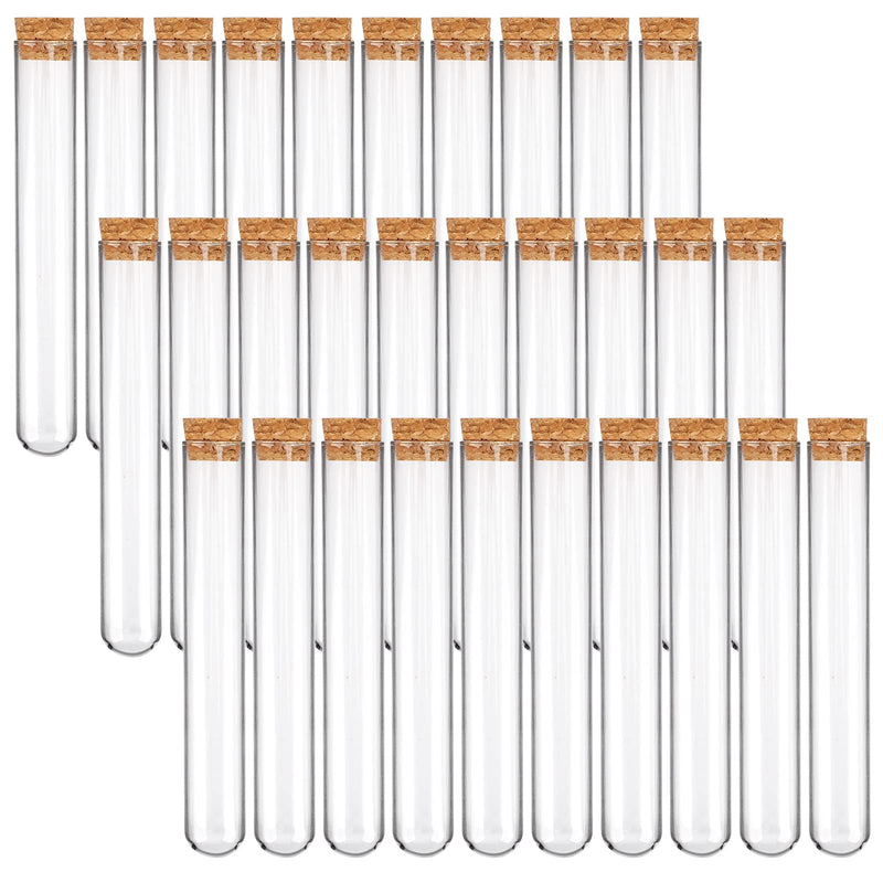 [Australia - AusPower] - DEPEPE 30pcs 13ml Glass Test Tubes with Cork Stoppers, 15×100mm Small Clear Glass Test Tubes for Scientific Experiments, Plant Propagation and Holiday Gifts 30pcs*13ml?15×100mm? 