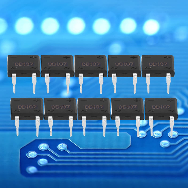 [Australia - AusPower] - DEWIN Bridge Rectifier, DB107 1A 1000V Bridge Rectifier Lead Diode for Household Appliances Industrial Electronic Circuit (Pack of 10) 