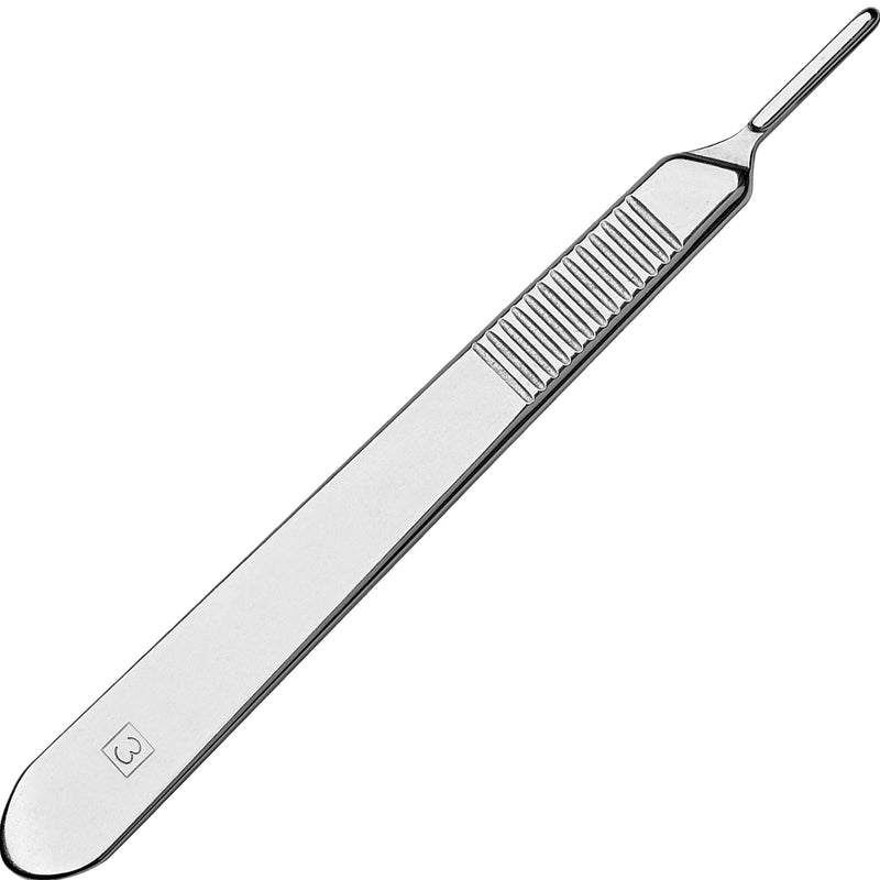 [Australia - AusPower] - Scalpel Handle # 3, Premium Quality, Rust Proof Stainless Steel Scalpel Knife Handle, Lightweight and Durable, Fits Surgical Blades No. 10, 11, 12, 13, 14 and 15 #3 