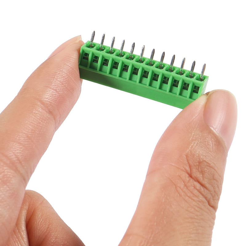 [Australia - AusPower] - DIANN 10pcs PCB Connectors 12 Pin 2.54mm 0.1" Pitch Screw Terminal Block Connector 150V 6A PCB Terminal Block Connector for 26-18AWG Cable 12Pin-10pcs 