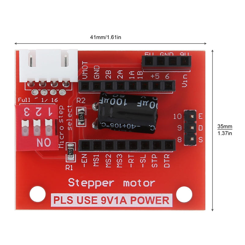 [Australia - AusPower] - A4988 DRV8825 Stepper Motor Driver Control Extension Shield Board for 3D Printer, Step Motor Extension Module 