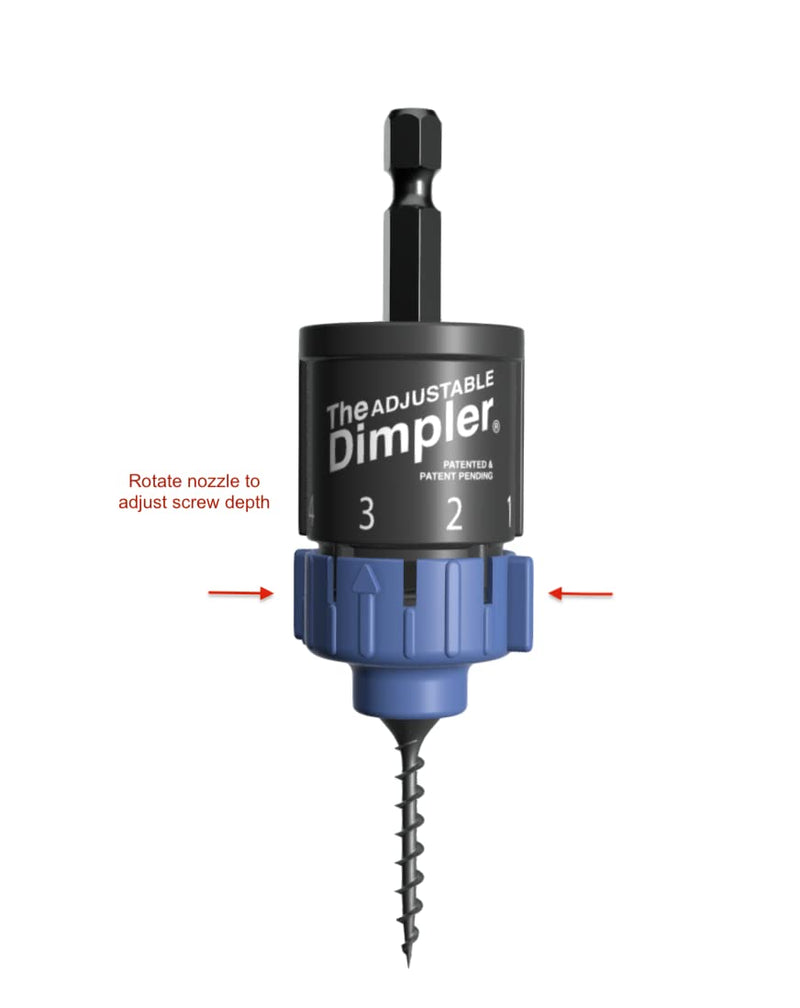 [Australia - AusPower] - Adjustable DIMPLER ® Drywall Bit - Perfect for Converting Electric and Impact Drills into a Drywall and Deck Screw Gun holds the screw with a Powerful Magnet. 