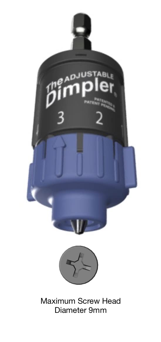[Australia - AusPower] - Adjustable DIMPLER ® Drywall Bit - Perfect for Converting Electric and Impact Drills into a Drywall and Deck Screw Gun holds the screw with a Powerful Magnet. 