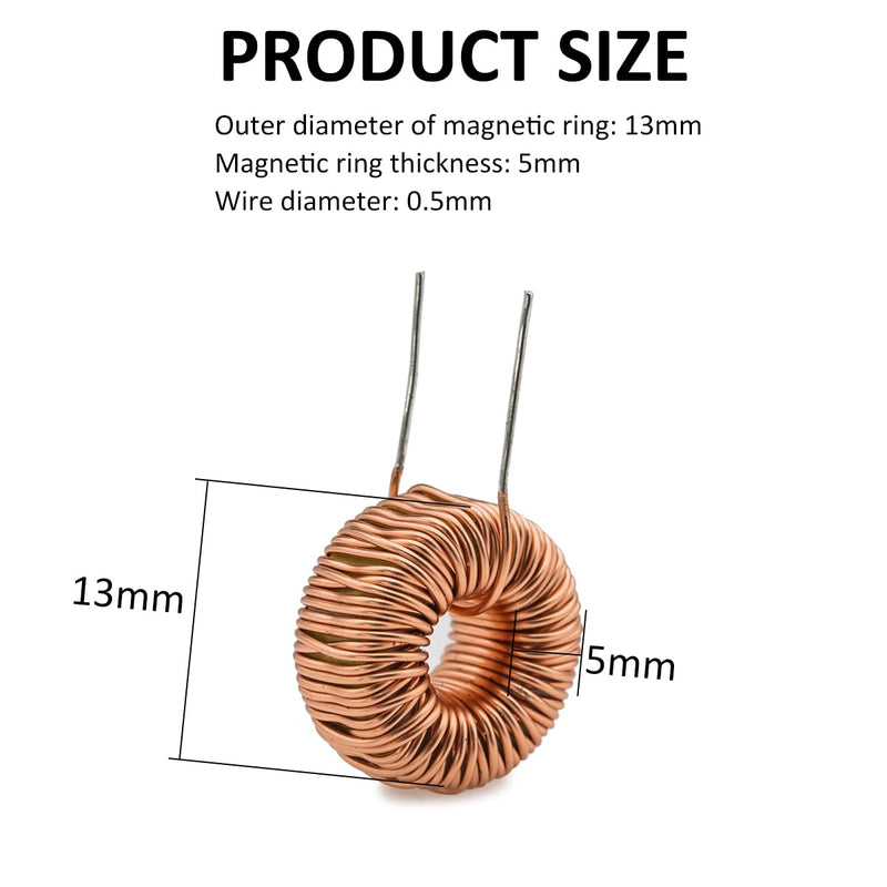 [Australia - AusPower] - 20 Pcs Toroid Core Inductor Copper Wire Wind Wound 100uH 6A Coil for LM2596-100uH 