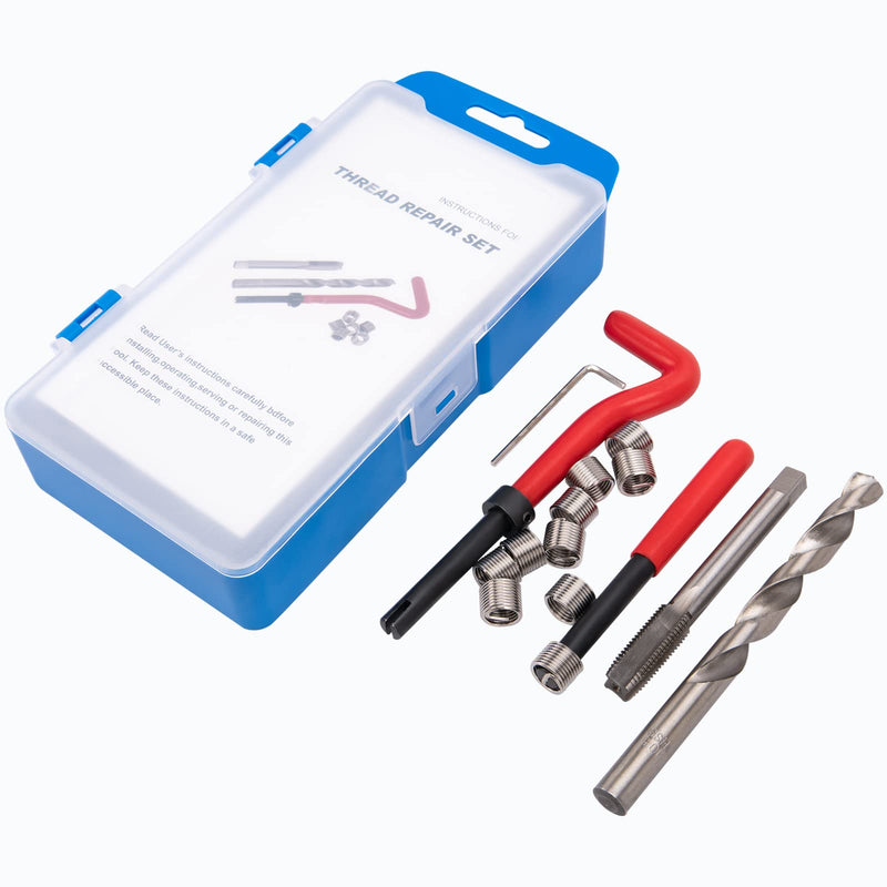 [Australia - AusPower] - M10x1.25 Thread Repair Kit, Metric Helicoil Thread Repair Kit with HSS Drill and Stainless Inserts for All Metals, Composites, Polymers and Other Materials M10 x 1.25 