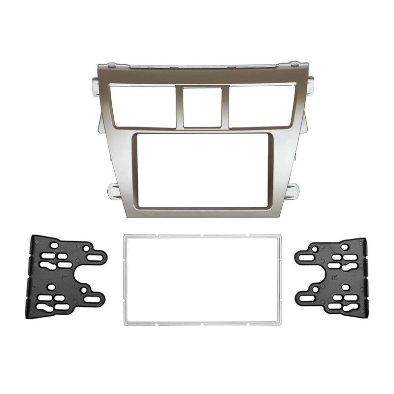 [Australia - AusPower] - DKMUS Double Din Radio Stereo Dash Installation Mount Trim Kit Compatible with Toyota Vios belta Yaris Sedan 