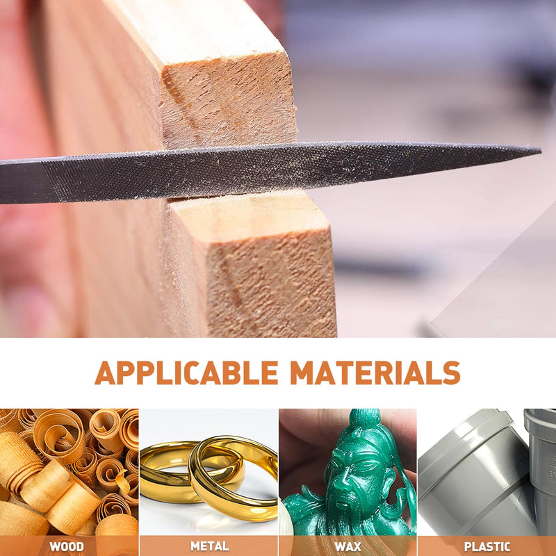 [Australia - AusPower] - Carving Wax File Carving File 6in Wax File Tool for Filing and Carving Fine Strength Semi Wax Files for Jewelry Casting Double Ended Half Round Wax Wood Joyeria Steel Portable Lima 