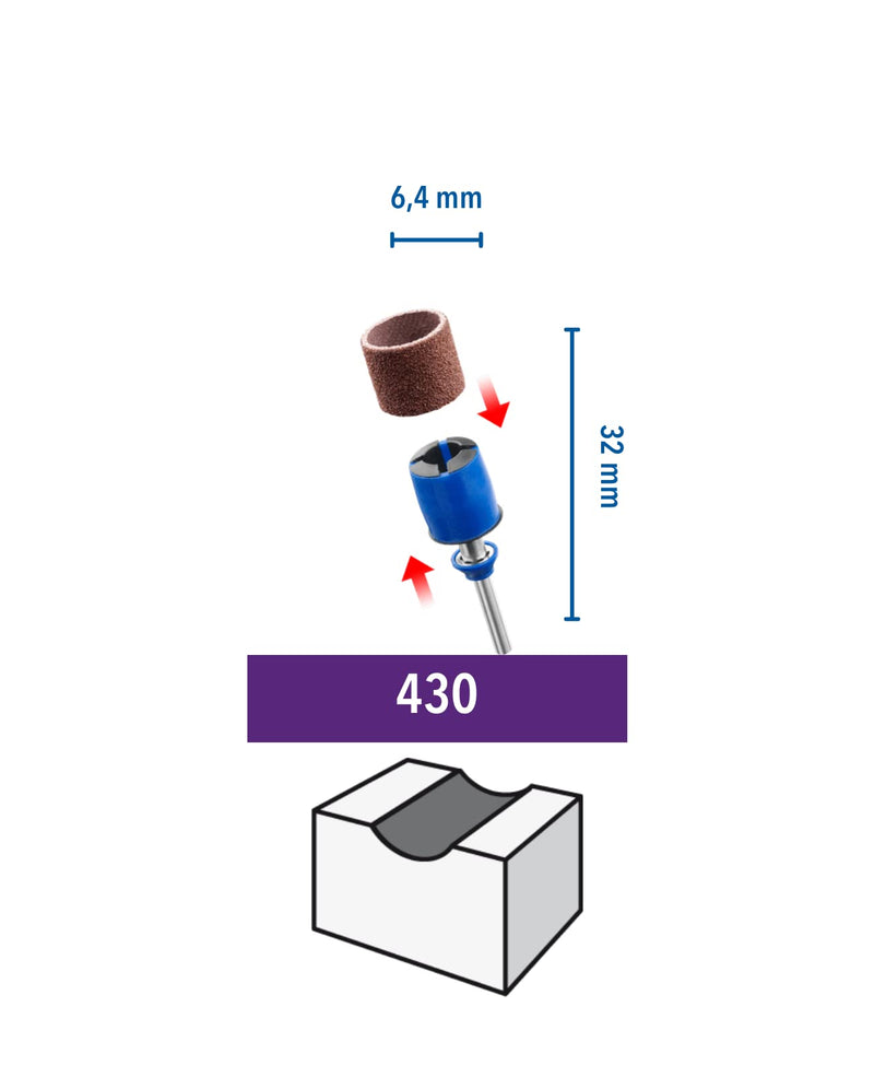 [Australia - AusPower] - Dremel SpeedClic Sanding Mandrel with Bands SC407 - EZ SpeedClic mandrel + 2 x sanding belt 13 mm 