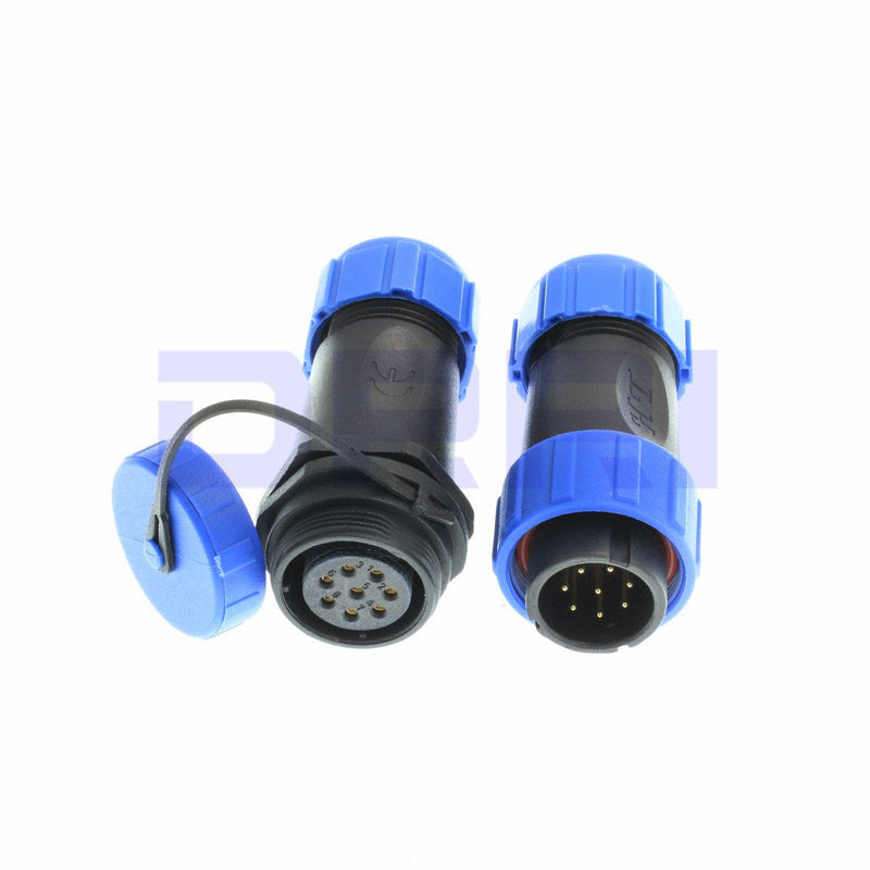 [Australia - AusPower] - DRRI SP21 8pole Pair in-line Waterproof Circular Aviation Cable Connector IP68 Solder Plug & Socket (8pole) 