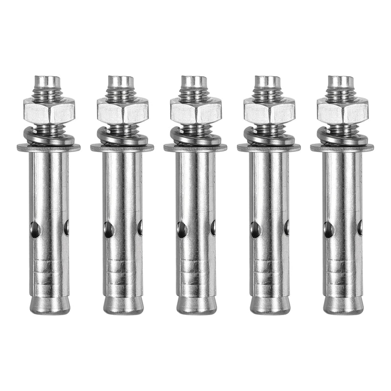 [Australia - AusPower] - M8 x 60 Expansion Bolts - 5Pack- Good for Concrete Dry Brick Block Walls - 304 Stainless Steel - Silver M8 x 60 5 
