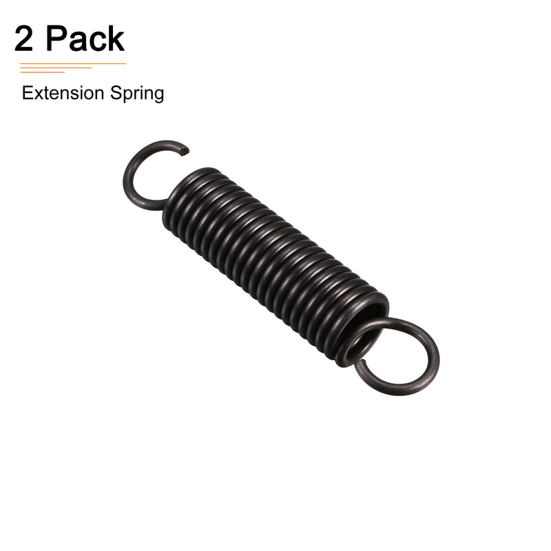 [Australia - AusPower] - 2.5x18x90mm(WxODxL) Extension Spring - 2Pack - Good for Home Repair Machinery - Manganese Steel Extended Compressed Spring - Black 2.5x18x90mm 