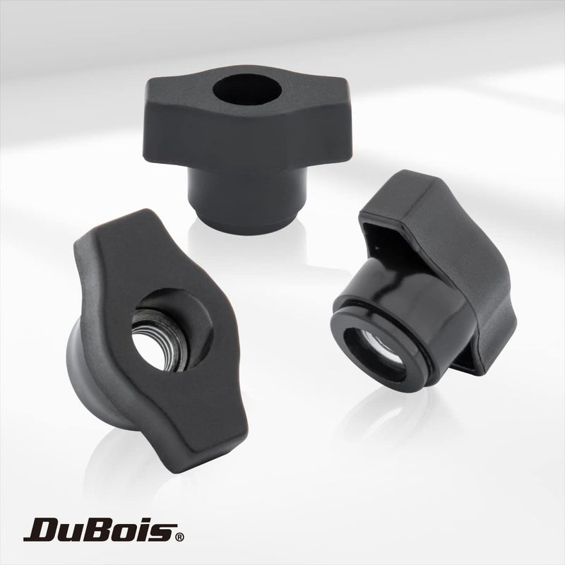 [Australia - AusPower] - DuBois 1/4"-20 Wing Knobs 10 Pack, Clamping Knobs with 7/8" Depth & 1-1/4" Head Length, Thumb Screw Threaded Knobs for T Track Accessories, Feather Boards, Woodworking Jigs and Fixtures (51002) 