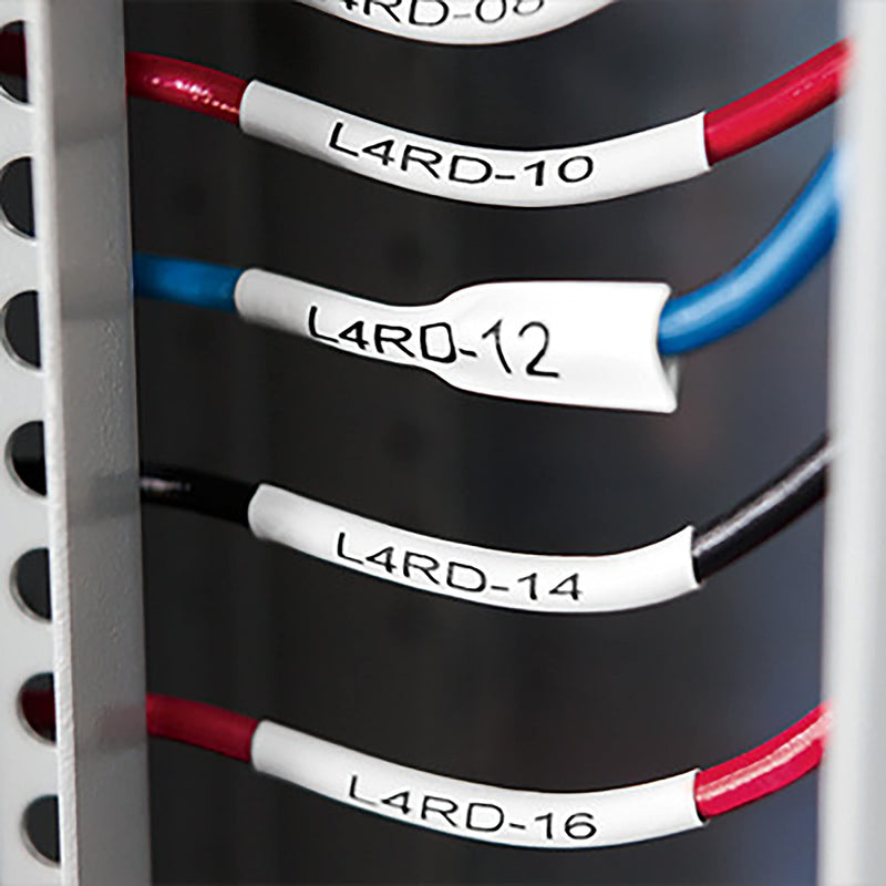 [Australia - AusPower] - DYMO Rhino Industrial Heat-Shrink Labels, 3/8" Tube, Black Print on White Black on White 3/8" (9MM) 